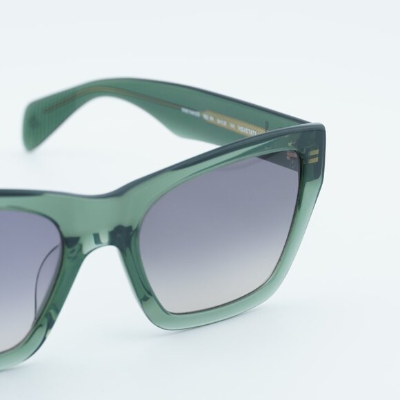 Rag & Bone RNB1046/G/S 01ED PR Sunglasses Green Square Frame, Grey Lenses main image 8
